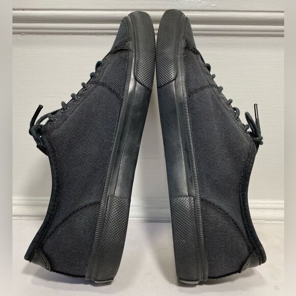 FRYE Women’s Low Top Canvas Sneakers with Leather Shoelaces in Black Size 7.5M - Picture 6 of 10
